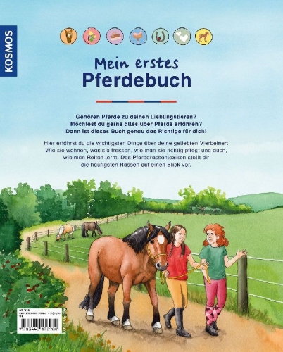 Buchcover und Innenansicht für das Buch: Mein erstes Pferdebuch. Mit Pferderassen von A-Z