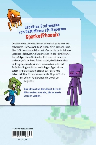 Buchcover und Innenansicht für das Buch: SparkofPhoenix: 202 Dinge in Minecraft, die du noch nicht wusstest