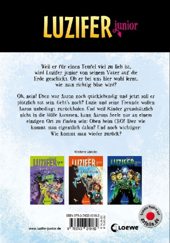 Buchcover und Innenansicht für das Buch: Luzifer junior (Band 16) - Alarmstufe: Aaron!