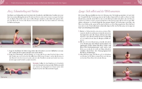 Buchcover und Innenansicht für das Buch: Yoga für die Organe