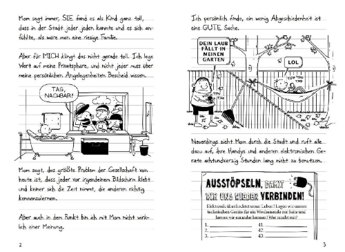 Buchcover und Innenansicht für das Buch: Diary of a Wimpy Kid 10 - Old School