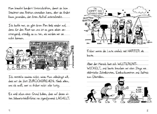 Buchcover und Innenansicht für das Buch: Diary of a Wimpy Kid 10 - Old School