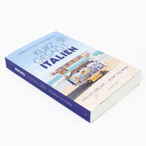Buchcover und Innenansicht für das Buch: Kurz gesagt: Italien