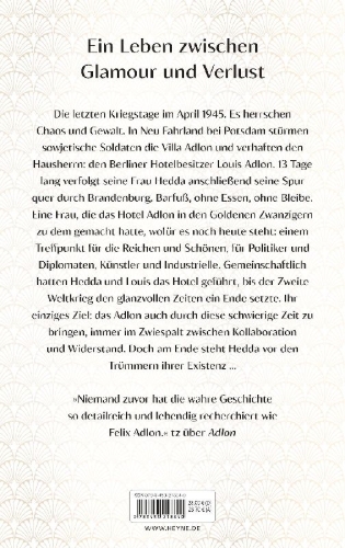 Buchcover und Innenansicht für das Buch: Hedda Adlon