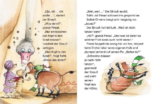 Buchcover und Innenansicht für das Buch: Tafiti und ein heimlicher Held
