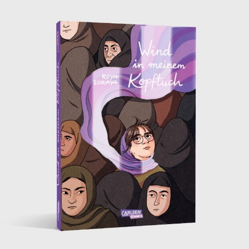 Buchcover und Innenansicht für das Buch: Wind in meinem Kopftuch