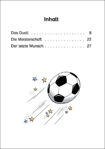 Buchcover und Innenansicht für das Buch: Leselöwen 1. Klasse - Fußballstar und Dribbelkönig