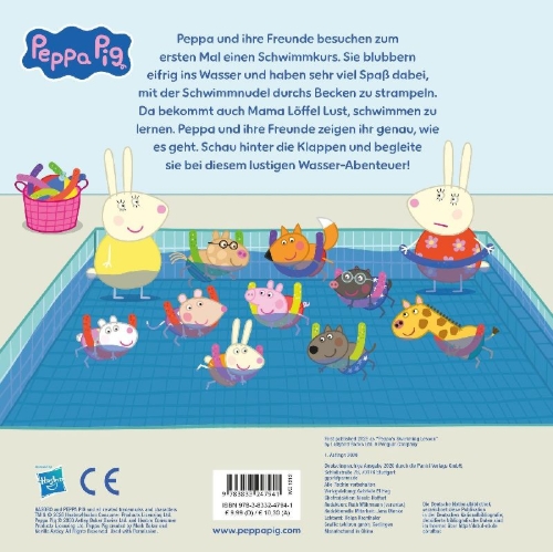 Buchcover und Innenansicht für das Buch: Peppa's Swimming Lesson
