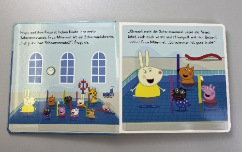 Buchcover und Innenansicht für das Buch: Peppa's Swimming Lesson
