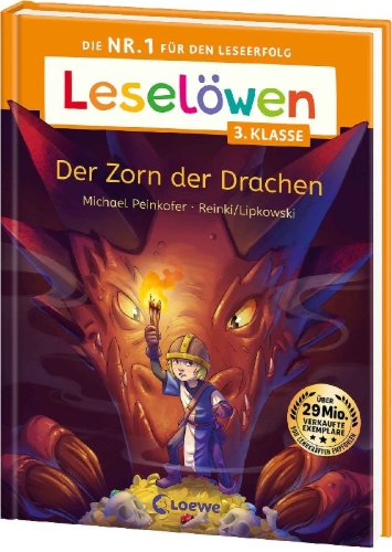 Buchcover und Innenansicht für das Buch: Leselöwen 3. Klasse - Der Zorn der Drachen