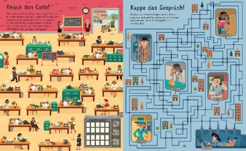 Buchcover und Innenansicht für das Buch: Der große Labyrinthe-Spaß: Auf geheimer Mission