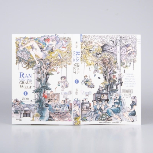 Buchcover und Innenansicht für das Buch: RAN TO HAIIRO NO SEKAI
