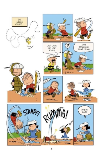 Buchcover und Innenansicht für das Buch: Peanuts für Kids - Neue Abenteuer 7: Kleine Decke, großes Glück