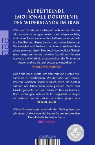 Buchcover und Innenansicht für das Buch: White Torture: Interviews with Iranian Women Prisoners