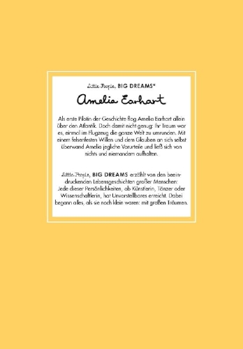 Buchcover und Innenansicht für das Buch: Pequeña y grande: Amelie Earhart