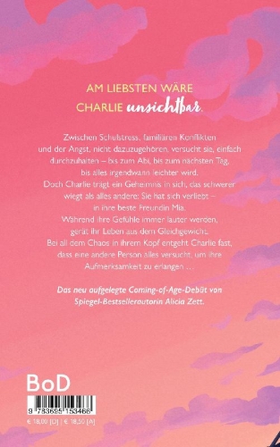 Buchcover und Innenansicht für das Buch: Lila Wolken im Kopf