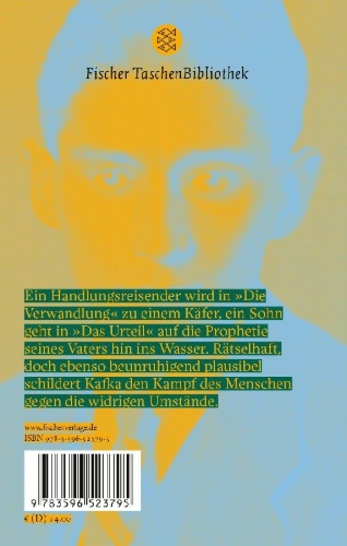 Buchcover und Innenansicht für das Buch: Das Urteil / Die Verwandlung