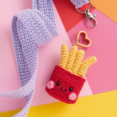 Buchcover und Innenansicht für das Buch: Lovely Lanyards häkeln