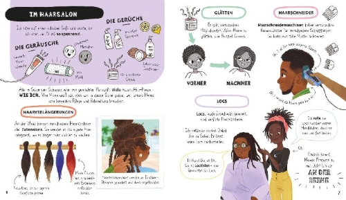 Buchcover und Innenansicht für das Buch: Meine Haare und ich!