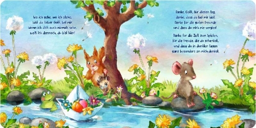 Buchcover und Innenansicht für das Buch: Gott hat alle lieb - Meine schönsten Kindergebete
