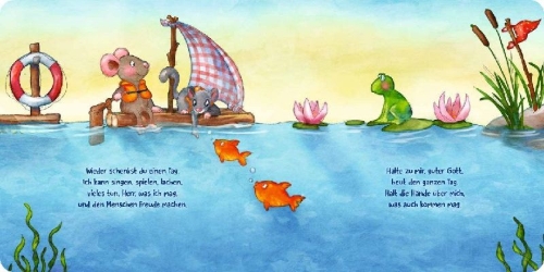 Buchcover und Innenansicht für das Buch: Gott hat alle lieb - Meine schönsten Kindergebete