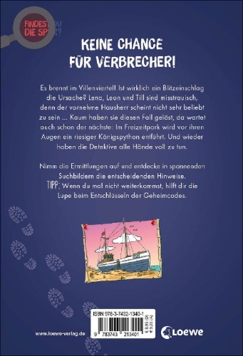 Buchcover und Innenansicht für das Buch: Findest du die Spur? - Der große Brand
