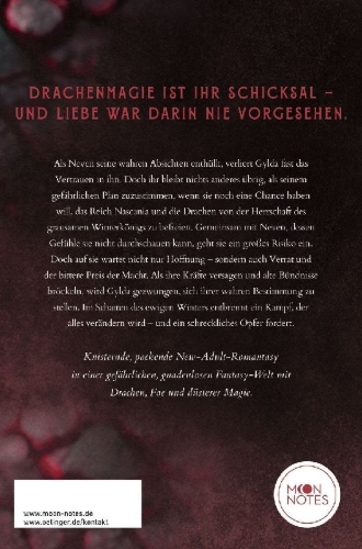 Buchcover und Innenansicht für das Buch: Wings of Ash 2. Flammender Verrat