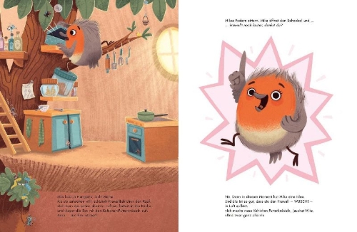 Buchcover und Innenansicht für das Buch: Das Krawallkehlchen