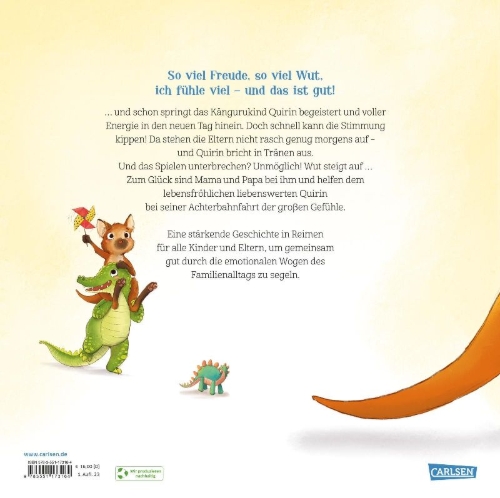 Buchcover und Innenansicht für das Buch: Und was fühlst du, Känguru?