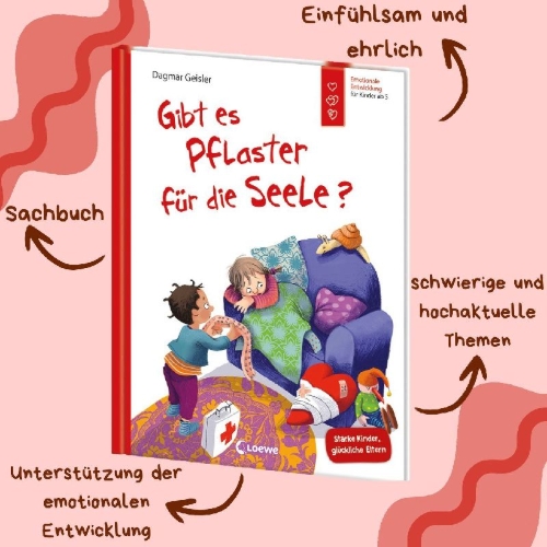 Buchcover und Innenansicht für das Buch: Gibt es Pflaster für die Seele? (Starke Kinder, glückliche Eltern)