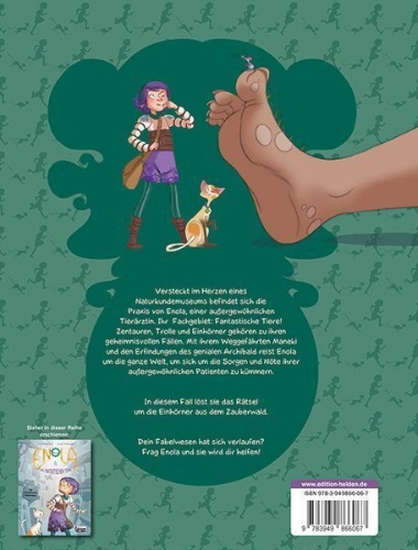 Buchcover und Innenansicht für das Buch: Enola et les animaux extraordinaires 2