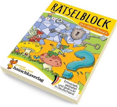 Buchcover und Innenansicht für das Buch: Rätselblock ab 6 Jahre - Band 3