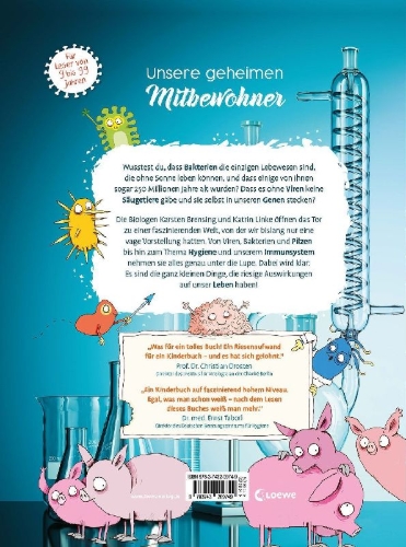 Buchcover und Innenansicht für das Buch: Die spannende Welt der Viren und Bakterien