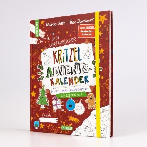 Buchcover und Innenansicht für das Buch: #buch4you: Kritzel-Mitmach-Adventskalender