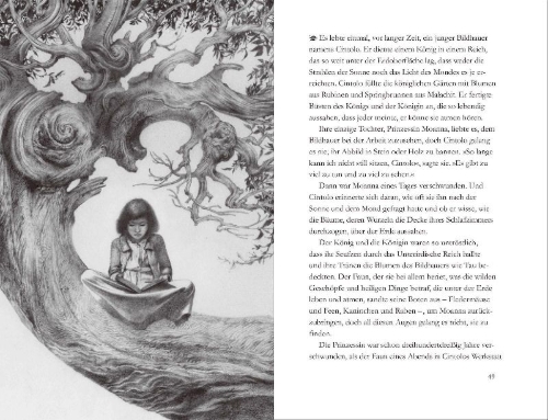 Buchcover und Innenansicht für das Buch: The Labyrinth of the Faun