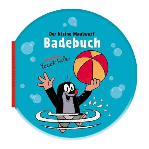 Buchcover und Innenansicht für das Buch: TRÖTSCH - Der kleine Maulwurf Badebuch