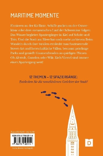 Buchcover und Innenansicht für das Buch: Zu Fuß durch Kiel