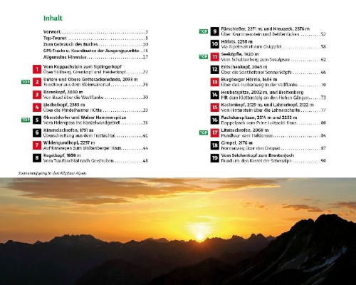 Buchcover und Innenansicht für das Buch: Wilde Wege Allgäu - Lechtal