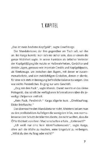 Buchcover und Innenansicht für das Buch: Star Wars: The Mandalorian Junior Novel