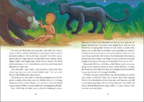 Buchcover und Innenansicht für das Buch: Das Dschungelbuch