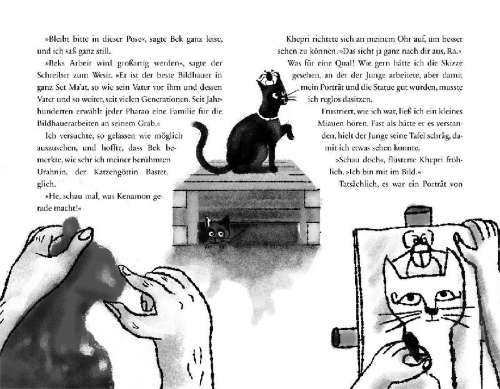 Buchcover und Innenansicht für das Buch: Ein Fall für Katzendetektiv Ra Der große Grabraub