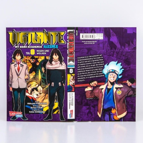 Buchcover und Innenansicht für das Buch: Vigilante: Boku no Hero Academia Illegals