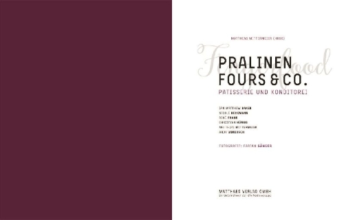 Buchcover und Innenansicht für das Buch: Pralinen, Fours & Co.