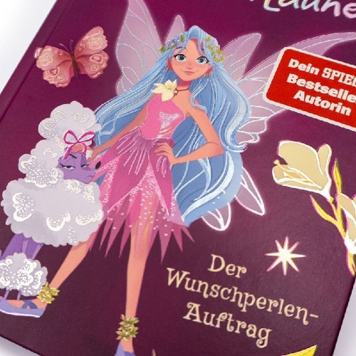 Buchcover und Innenansicht für das Buch: Die gute Fee mit der schlechten Laune (1). Der Wunschperlen-Auftrag