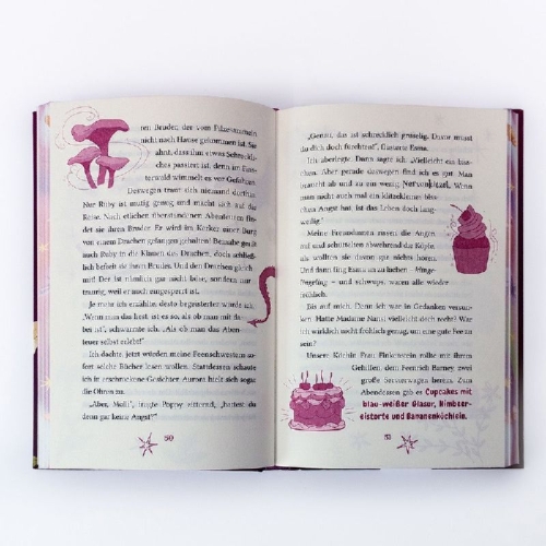 Buchcover und Innenansicht für das Buch: Die gute Fee mit der schlechten Laune (1). Der Wunschperlen-Auftrag