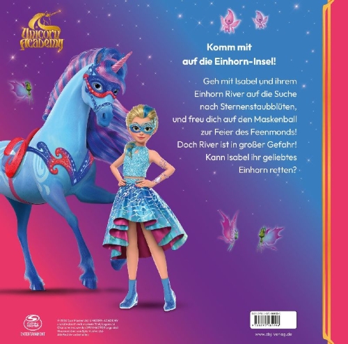 Buchcover und Innenansicht für das Buch: Unicorn Academy - Isabel's Fairy Island Rescue