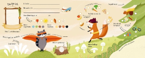 Buchcover und Innenansicht für das Buch: Fantastische Freunde - Mein Kindergartenalbum