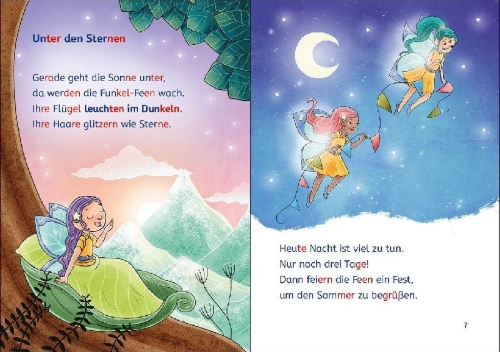 Buchcover und Innenansicht für das Buch: Leselöwen 1. Klasse - Das Geheimnis des Feenstaubs