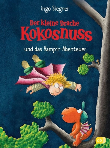 Buchcover und Innenansicht für das Buch: Der kleine Drache Kokosnuss 12 und das Vampir-Abenteuer