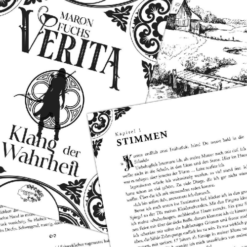 Buchcover und Innenansicht für das Buch: Verita - Klang der Wahrheit